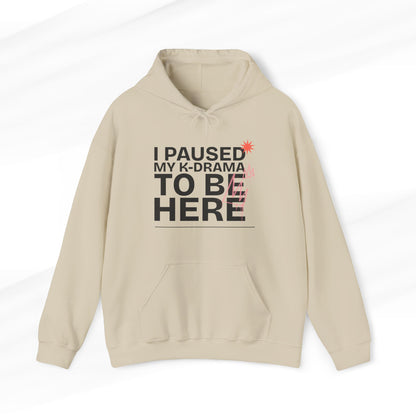 I Paused My K-Drama to be Here Hoodie