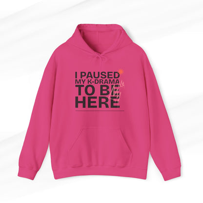 I Paused My K-Drama to be Here Hoodie