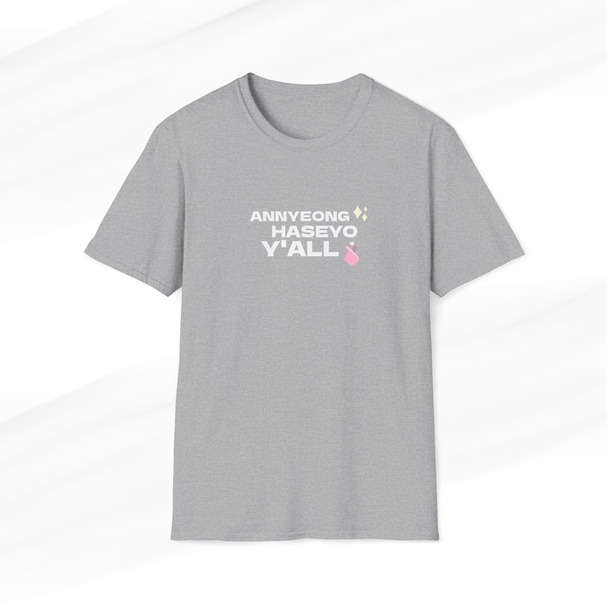 Annyeong Haseyo Y'all T-Shirt in Sport Grey